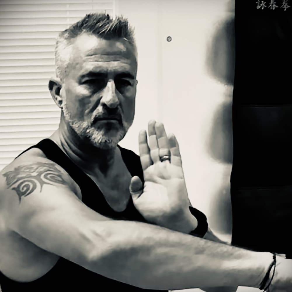Sifu Andy King demonstrating Wing Chun technique